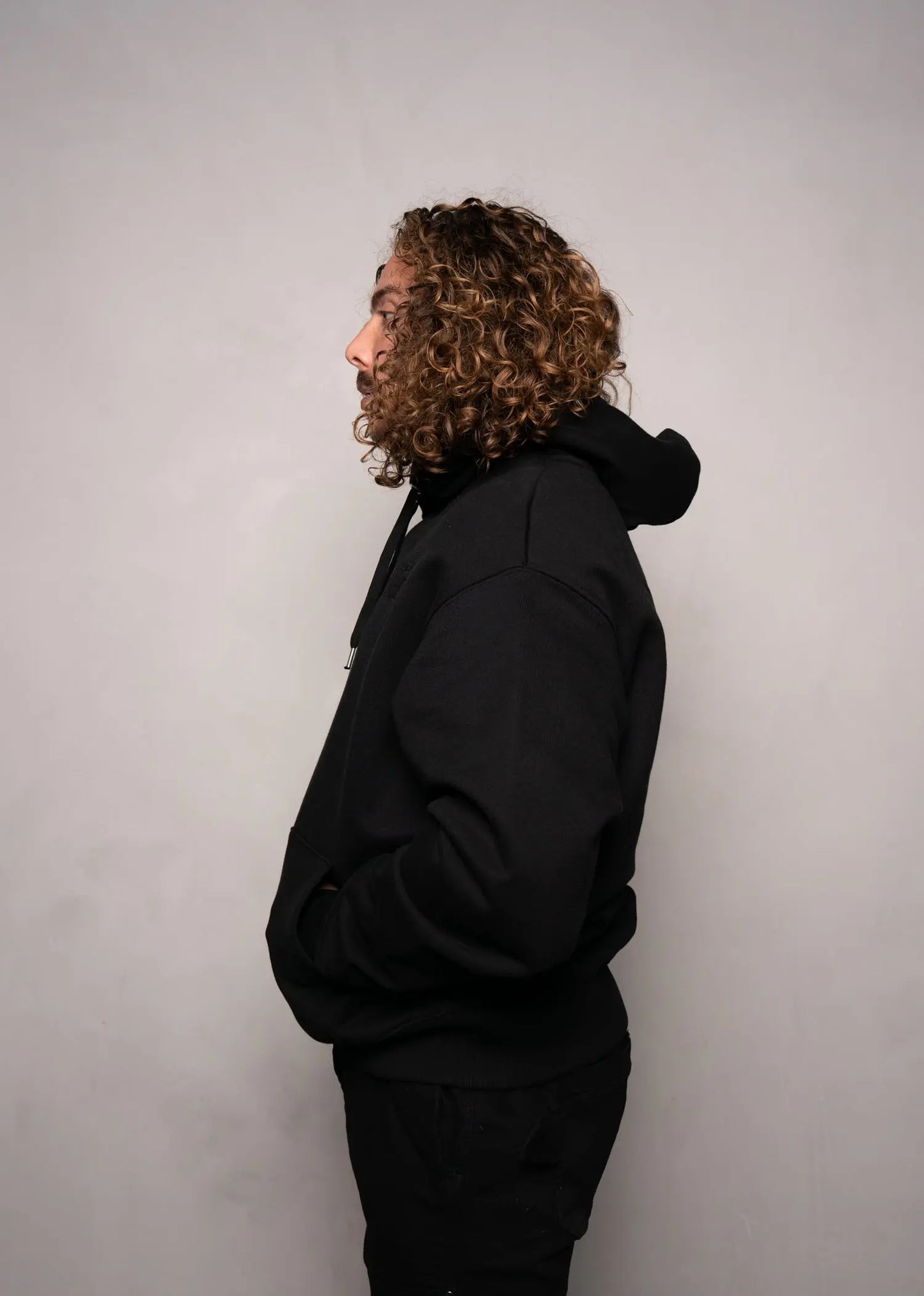 STYGIAN BLACK HEAVYWEIGHT HOODIE OKOMaison