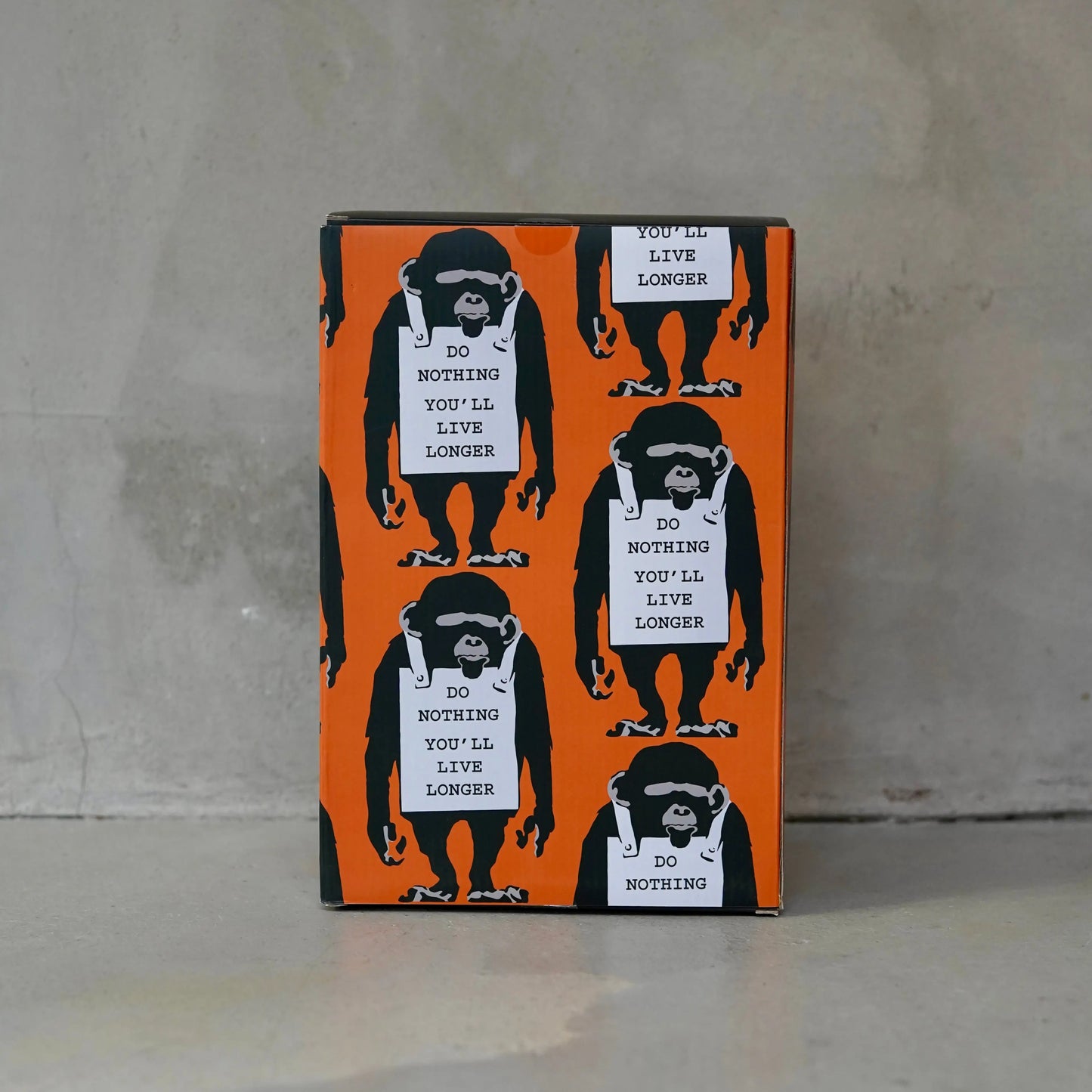 Bearbrick Monkey Sign 100% & 400% Set Orange OKO MAISON
