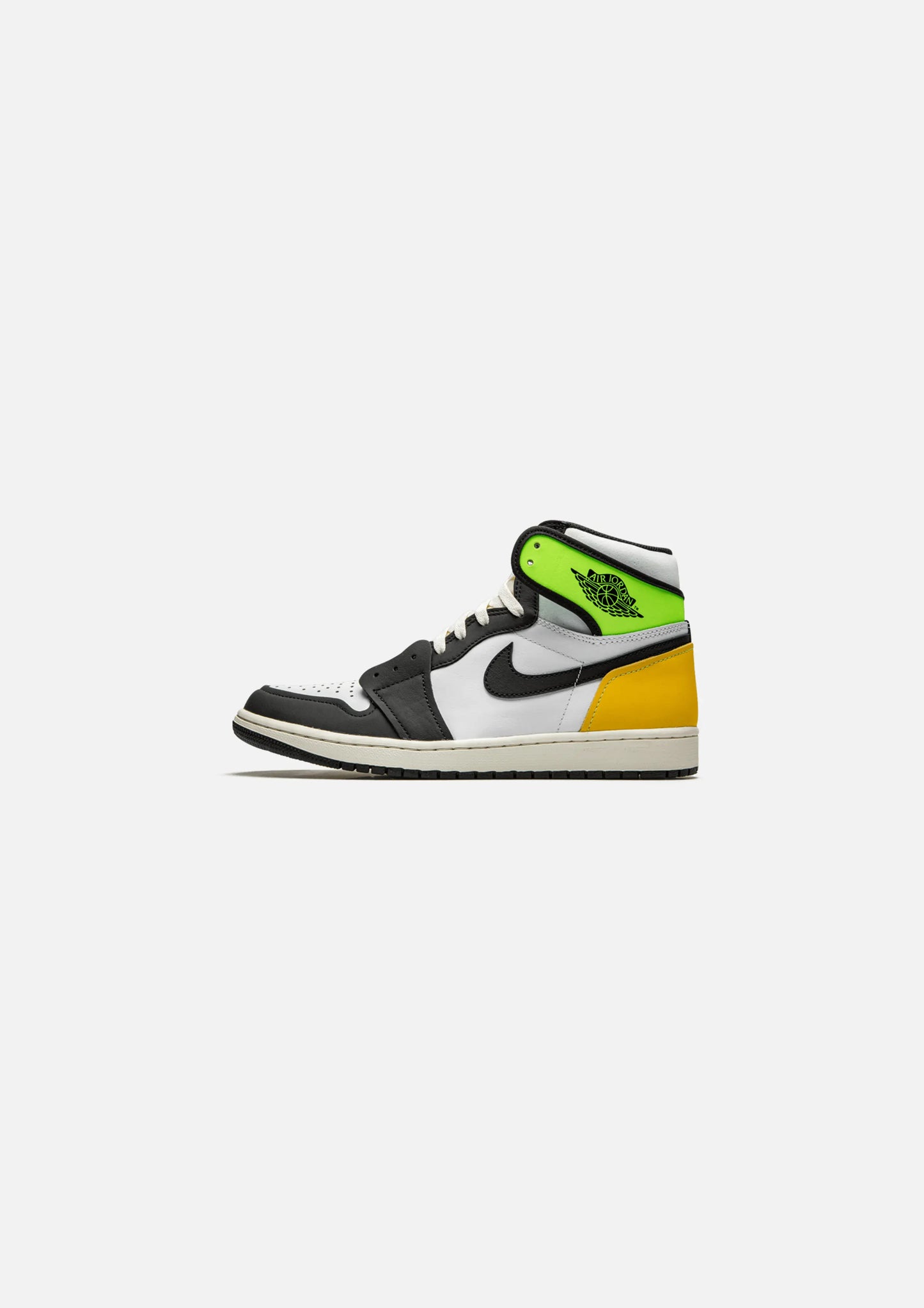 Jordan 1 Retro High White Black Volt University Gold Sneakers