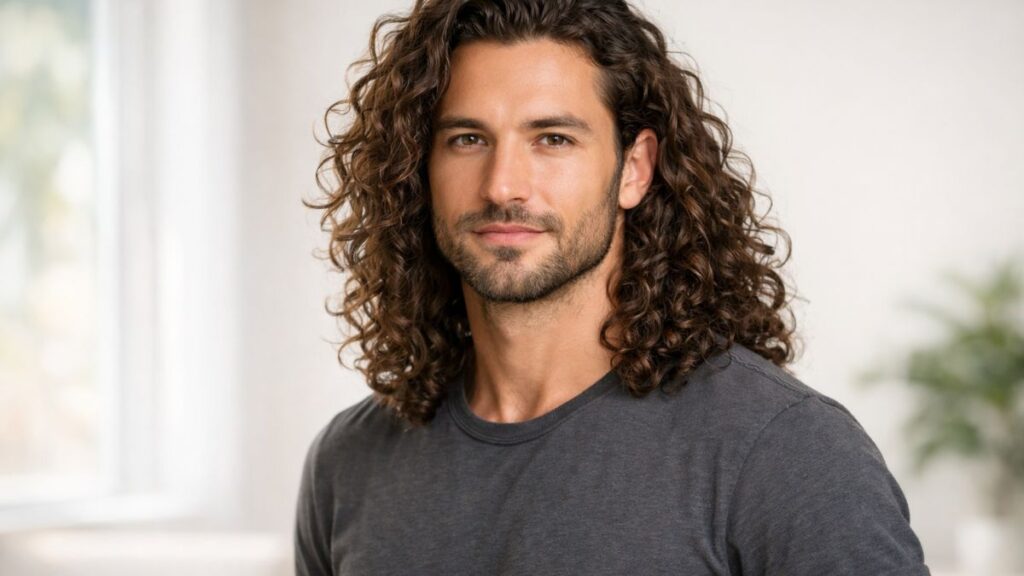 long mens curly hairstyles