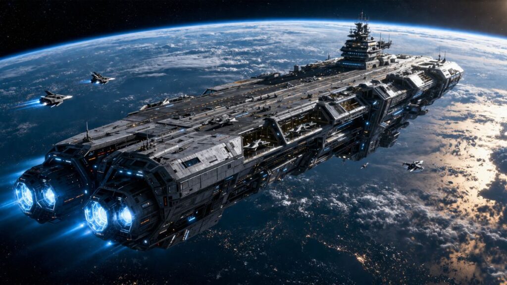 space force orbital warship carrier